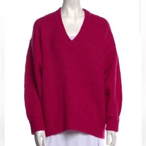 rag & bone Fuchsia V-Neck Sweater